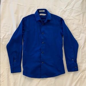 Calvin Klein Boys dress shirt, blue